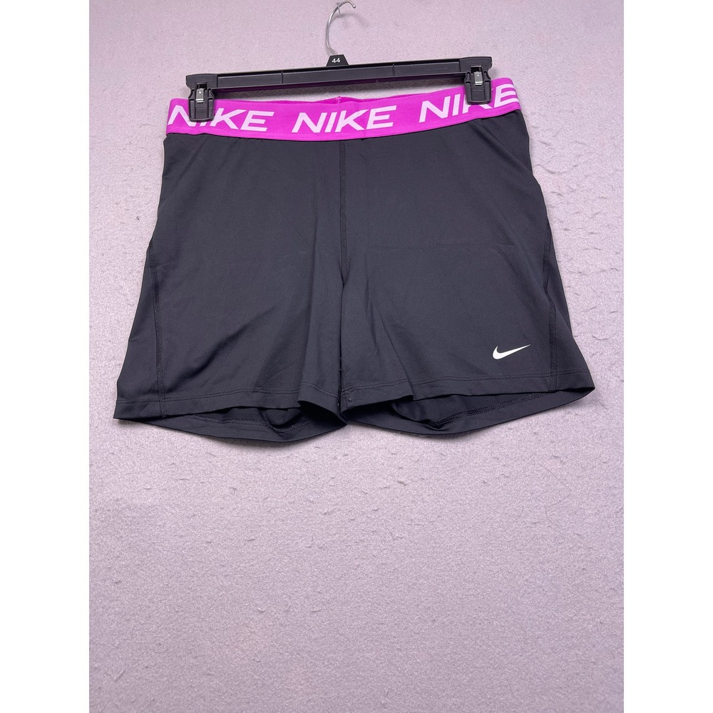 Nike Pro Shorts Polyester Spandex Black Pink 2XL Womens